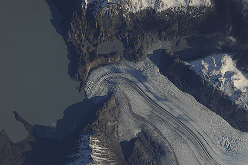 Glacier feeding Rio Baker, Patagonia Chile - NASA Gateway to astronaut photography of Earth 