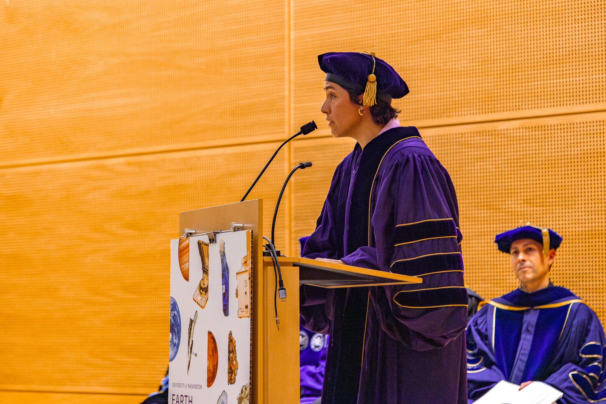 Tamara speaking at the ceremony